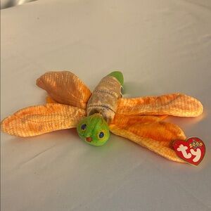 Ty Beanie Baby Dragonfly Plush - Green and Orange
